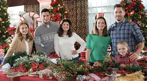 Une famille sous le sapin